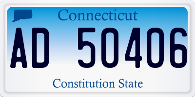 CT license plate AD50406