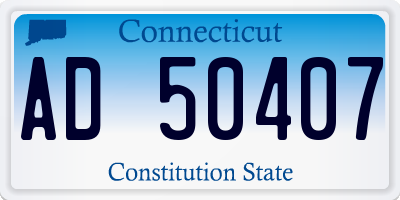 CT license plate AD50407