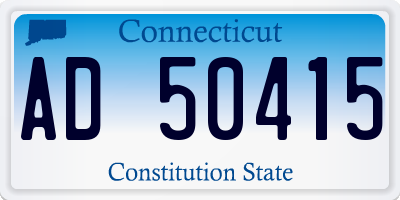 CT license plate AD50415