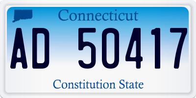 CT license plate AD50417