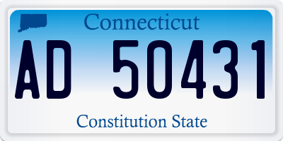 CT license plate AD50431