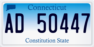 CT license plate AD50447