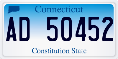 CT license plate AD50452