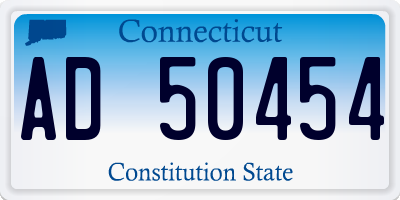 CT license plate AD50454