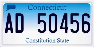 CT license plate AD50456