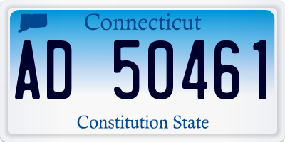 CT license plate AD50461