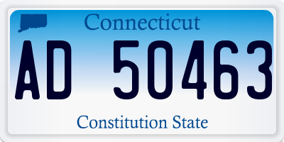 CT license plate AD50463
