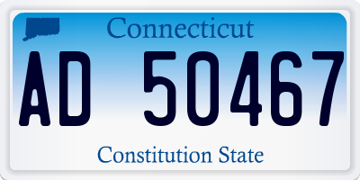 CT license plate AD50467