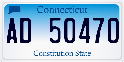 CT license plate AD50470