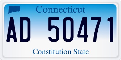 CT license plate AD50471