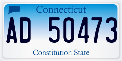 CT license plate AD50473