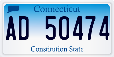 CT license plate AD50474