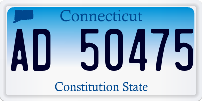 CT license plate AD50475
