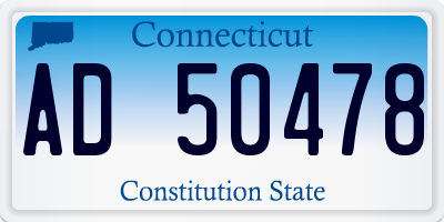 CT license plate AD50478