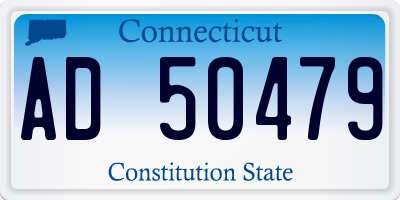 CT license plate AD50479
