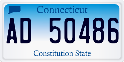 CT license plate AD50486