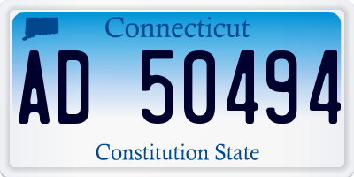 CT license plate AD50494