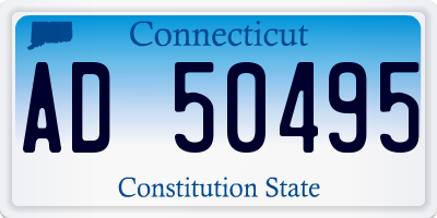 CT license plate AD50495