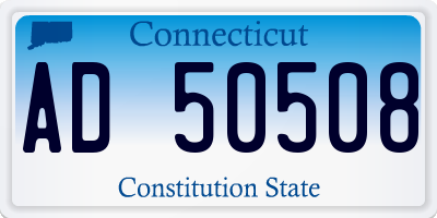 CT license plate AD50508