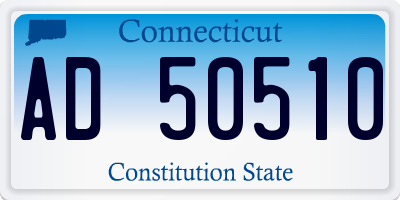 CT license plate AD50510