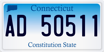 CT license plate AD50511