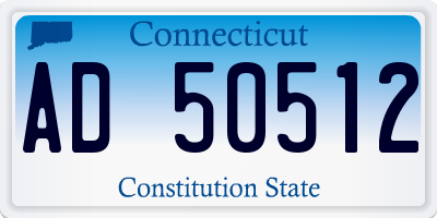 CT license plate AD50512