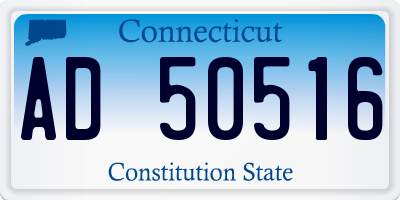 CT license plate AD50516