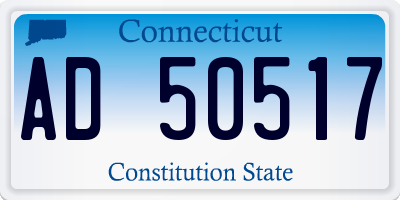 CT license plate AD50517