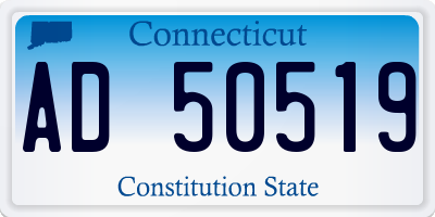 CT license plate AD50519