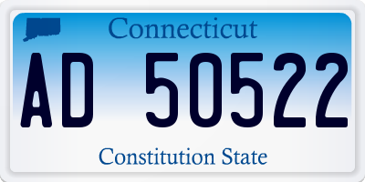 CT license plate AD50522