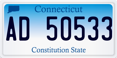CT license plate AD50533