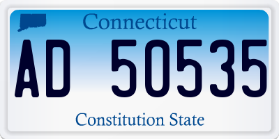 CT license plate AD50535