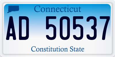 CT license plate AD50537