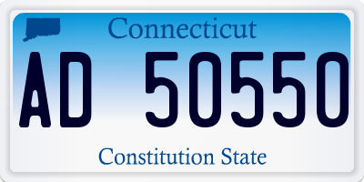 CT license plate AD50550