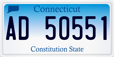CT license plate AD50551