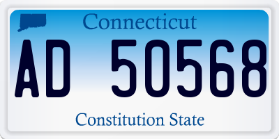 CT license plate AD50568