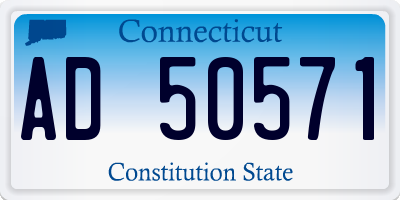 CT license plate AD50571