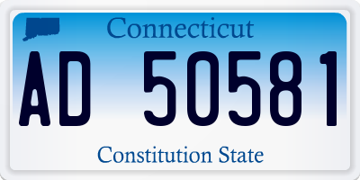 CT license plate AD50581