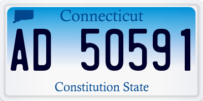 CT license plate AD50591
