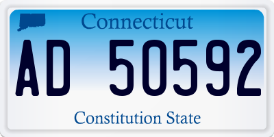 CT license plate AD50592