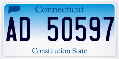 CT license plate AD50597