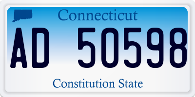 CT license plate AD50598