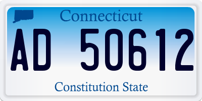 CT license plate AD50612
