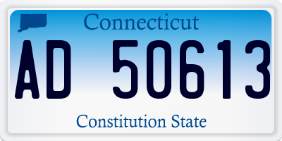 CT license plate AD50613