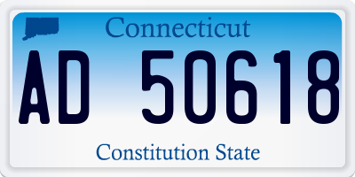CT license plate AD50618