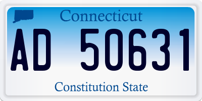 CT license plate AD50631
