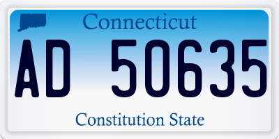 CT license plate AD50635