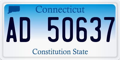 CT license plate AD50637