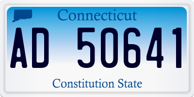 CT license plate AD50641