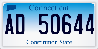 CT license plate AD50644